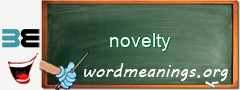 WordMeaning blackboard for novelty